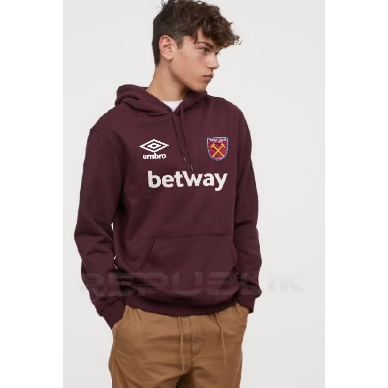 Jaket Hoodie Sweater Bola Westham New 2024-2025 24/25 Fantasy Casual High Quality Premium/Jaket Hood