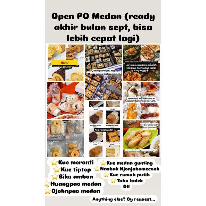 

Open PO Kue Meranti, kita bawa dari medan hand carry