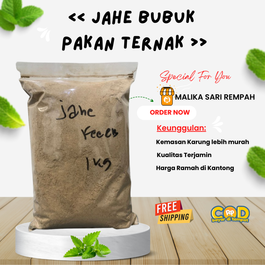 

Jahe Bubuk TERNAK/UNGGAS | Jahe Pakan Ruminansia [ 1 kg ]-MSR