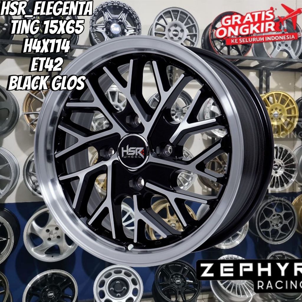 VELG mobil HSR Type aleganta r15 untuk avanza, xenia, atoz pride hsr r15