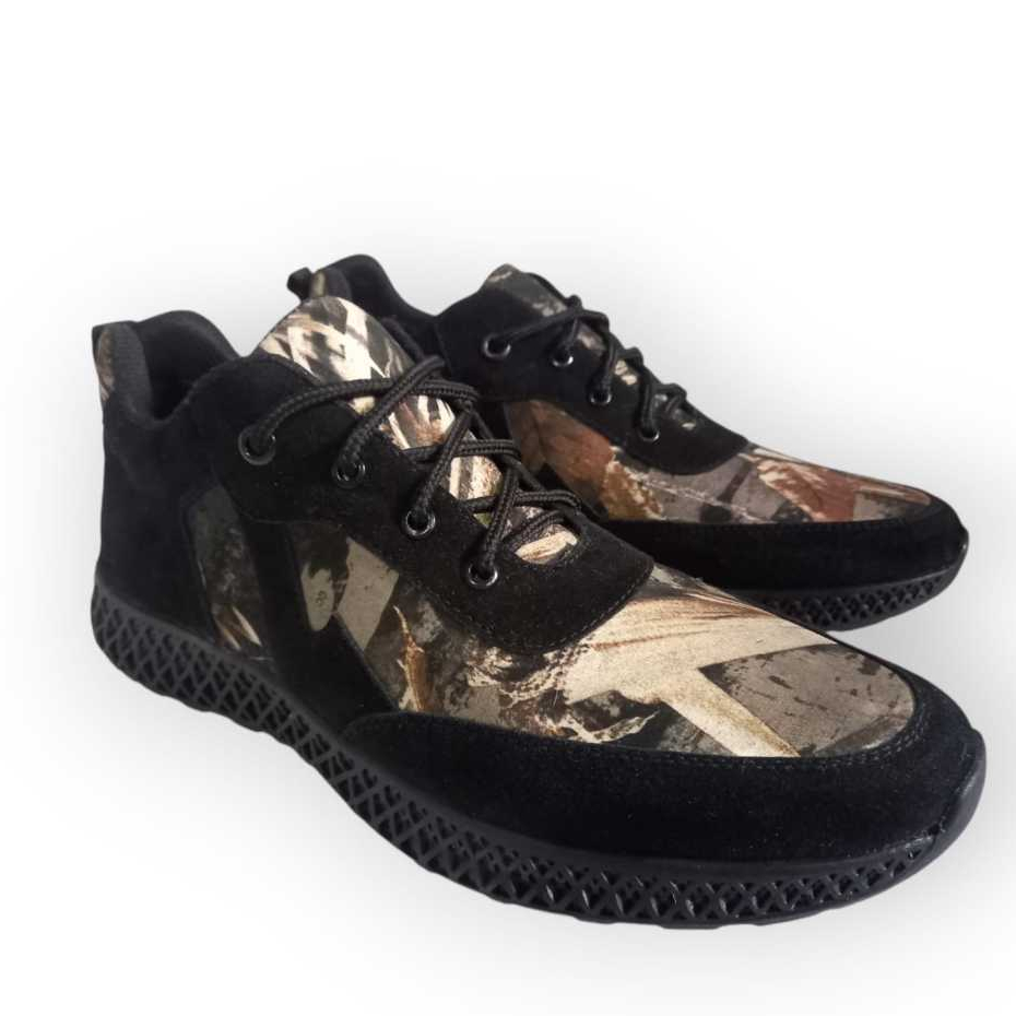 {COD} Sepatu Sneakers Camo Pria Sepatu sport Pria & Wanita Sepatu  Black & Camo
