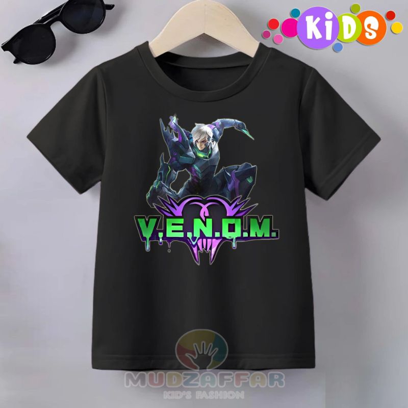 BAJU KAOS ANAK MLBB VENOM SQUAD KARAKTER KAOS ANAK VENOM MLBB
