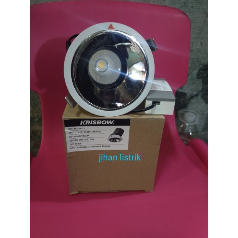 downlight led cob adjustable 20watt 20w 20W natural white 4000k krisbow inbow 220volt/spotlight led 