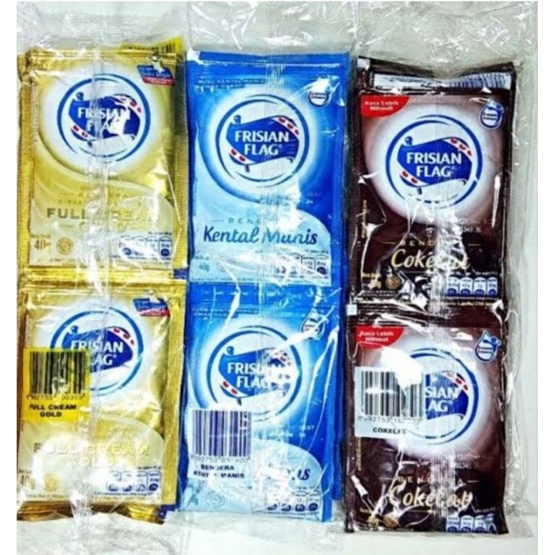 

Susu Kental Manis Bendera Sachet isi 6 Sachet @ 38 gram