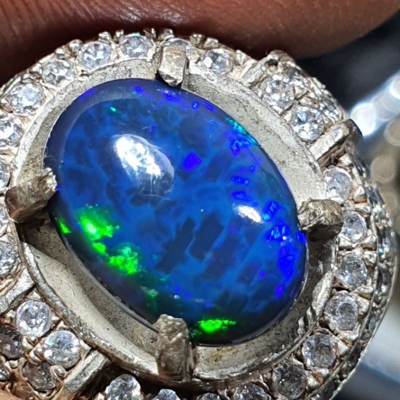 Batu kalimaya black opal jarong full blue