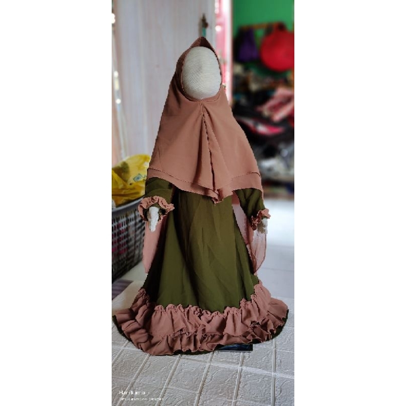 gamis set anak ceruti