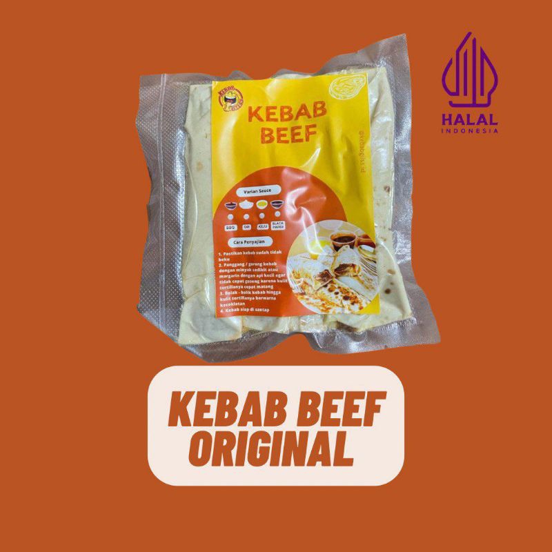

Kebab Frozen PREMIUM FULL DAGING Original isi 5 pcs dan Halal free sauce