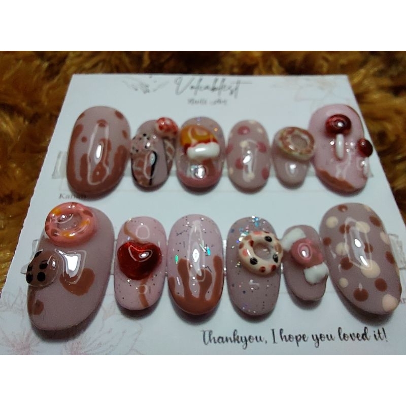 nail art warna kue || bisa custom warna || kutek gel