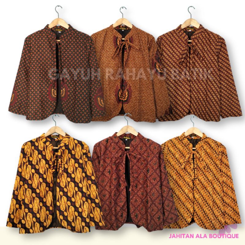 PREMIUM - Bolero Batik Premium, Outer Batik Wanita Lengan Panjang, Batik Sogan Wanita Premium