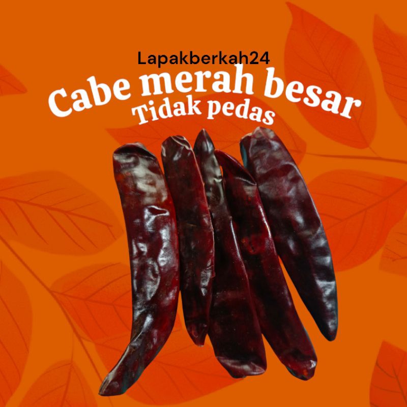 

( 1.kg ) CABE MERAH BESAR KERING SUPER TANPA TANGKAI TIDAK PEDAS