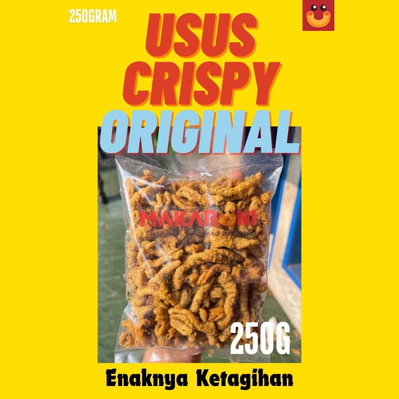

Usus Crispy Crispi Goreng Renyah Asin Gurih Original Daun Jeruk 250 Gram Makaruni Official