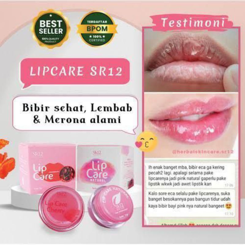 Lip care Sr12, lip care aman, lip care original
