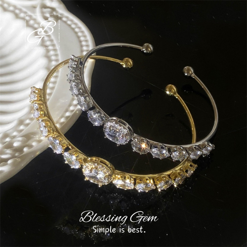 Gelang Bangle Titanium Cewek Berlian Banjar Flower Gelang Kristal Serut Emas Muda Gelang Monel Wanit