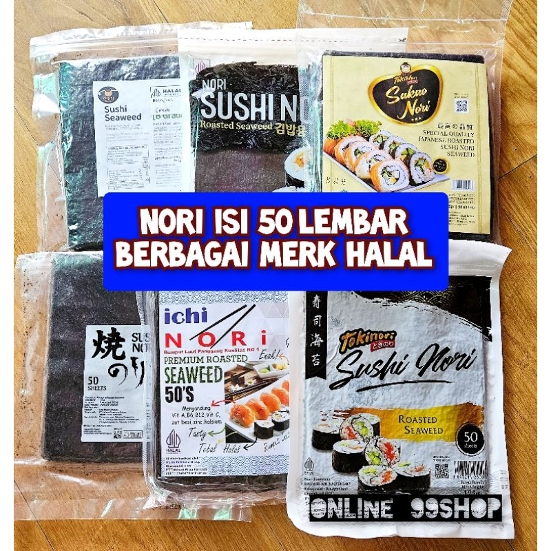 

sushi nori java 50 lembar nori sakao termurah tokinori 50 lembar halal rumput laut seaweed sushi nori kimbap gimbap halal murah