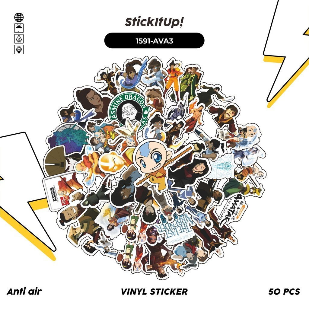 

COD✨ 100 Pcs Stiker Pack NICKELODEON SERIES AVATAR BENDER CHARACTER MIX 03 Lucu Aesthetic Vynil Waterproof untuk Freebies Sticker Buku Journal Casing HP Laptop