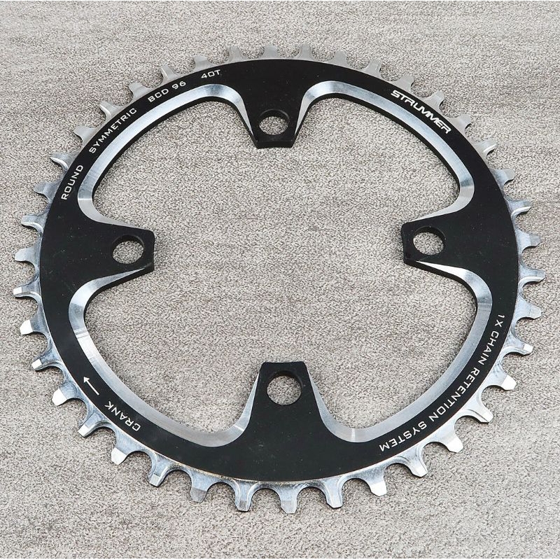Chainring Strummer BCD 96 Asymmetric Round Bulat 32T 34T 36T 38T 40T Narrow Wide Alloy