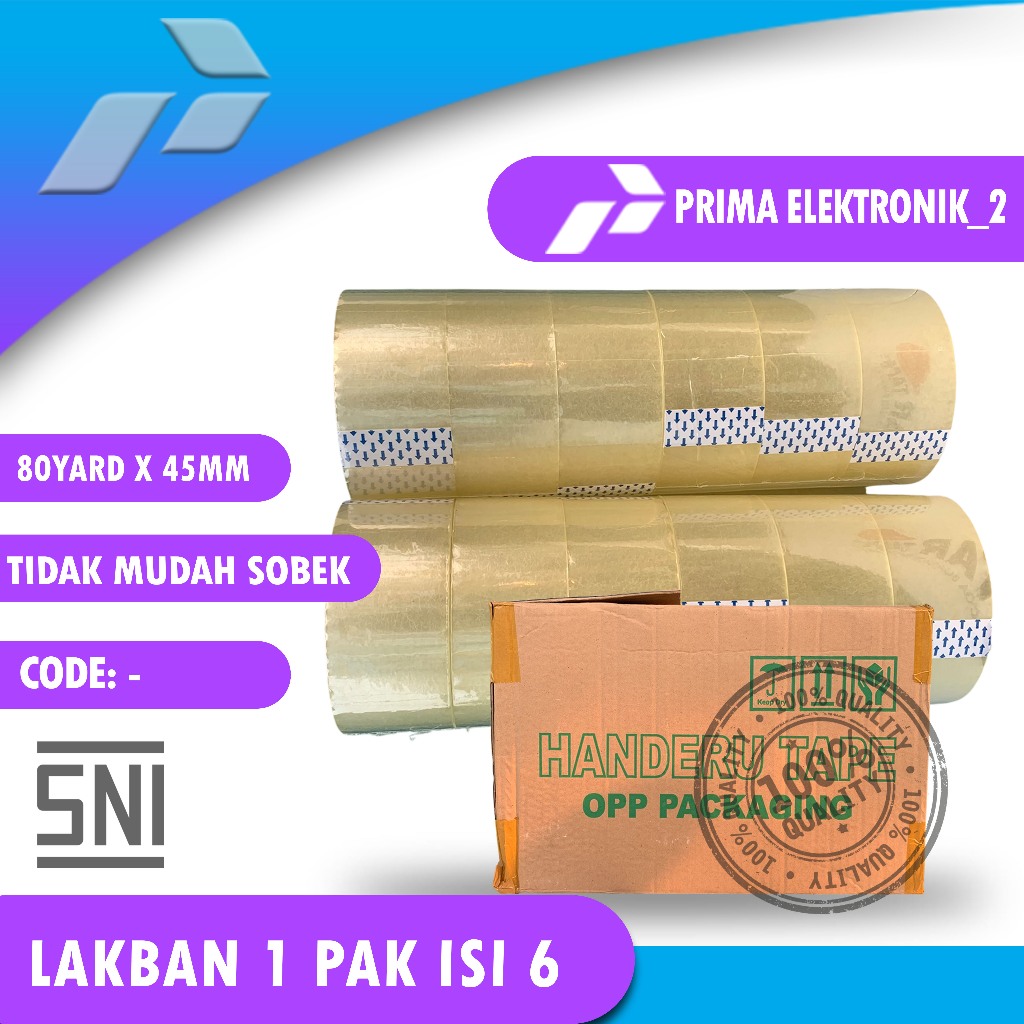 

Handeru Lakban Bening isi 6 Bisa COD Harga Grosir Termurah