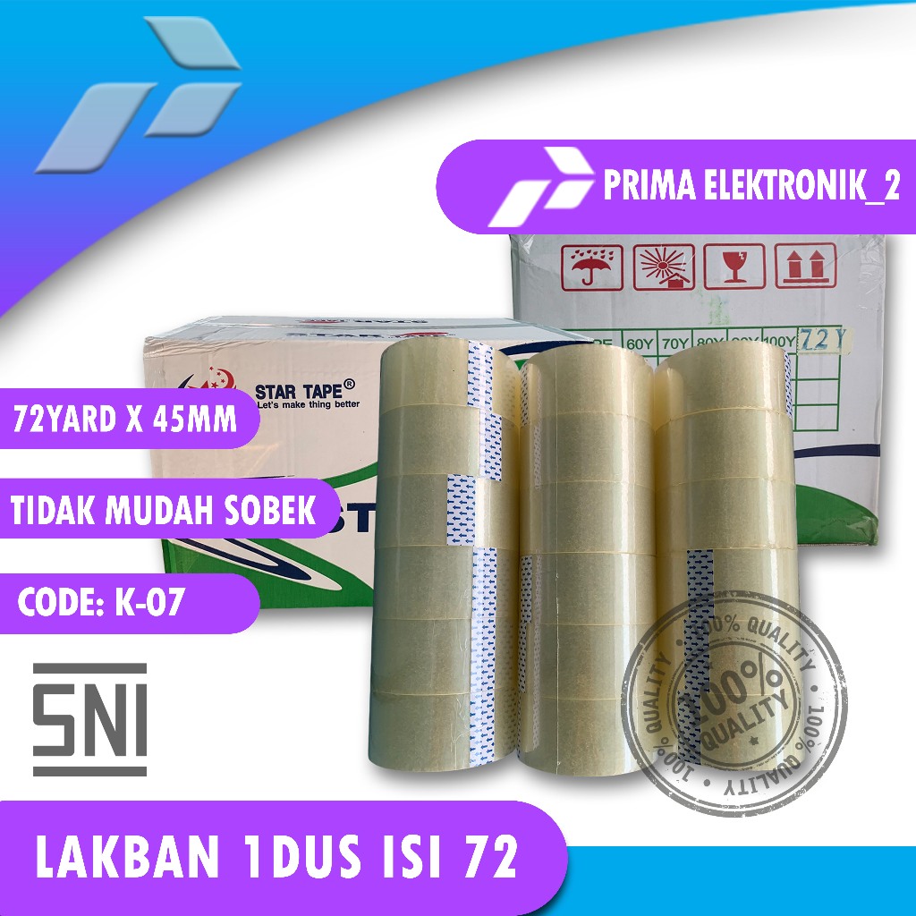 

1 Dus Lakban Startape Lakban Grosiran Termurah isi 24 pak 72 pcs Lakban OPP