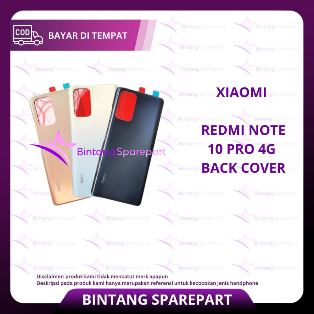 BACK COVER XIAOMI REDMI NOTE 10 PRO 4G