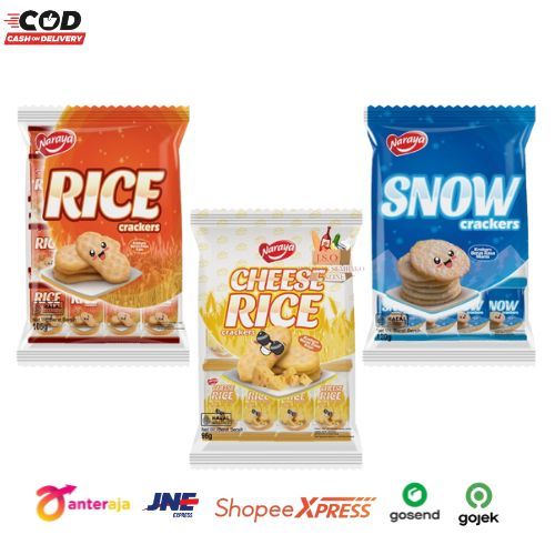 

[ JSO ] Naraya Richy Rice Crackers Snow Crackers Cheese Rice Crackers 120gr Snack Import Snack Cemilan Beras Krekers Manis Gurih Halal