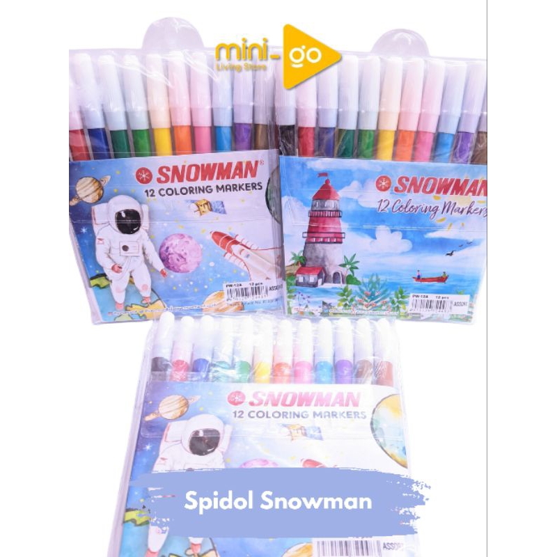 

SNOWMAN 12 Coloring Makers / Spidol Warna Snowman