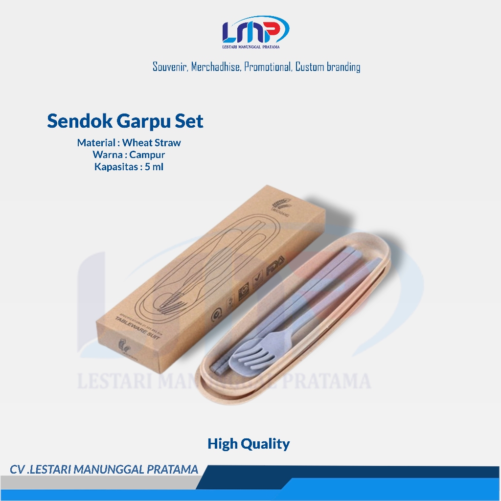 LMP LESTARI SOUVENIR - Merchandise Souvenir Custom Sendok Garpu Set Code#1007 | Souvenir Sendok Garp