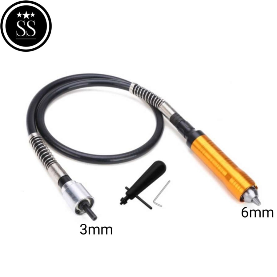 Kepala Bor foredoom 6mm/ kabel Fleksibel bor tuner foredom 3mm