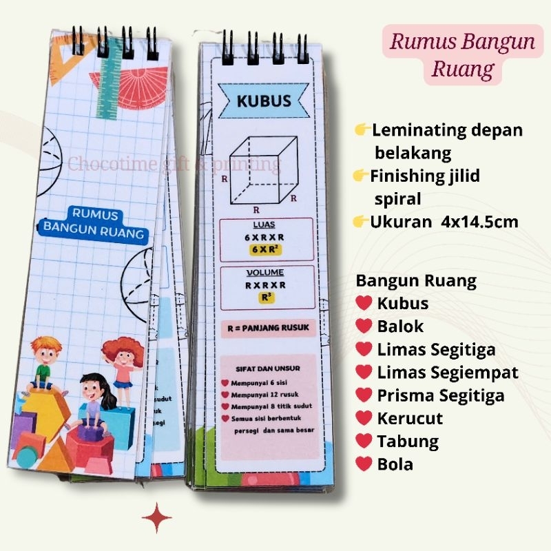 FLASH CARD RUMUS BANGUN DAN BANGUN DATAR CARA MUDAH MENGHAFAL RUMUS BANGUN DATAR