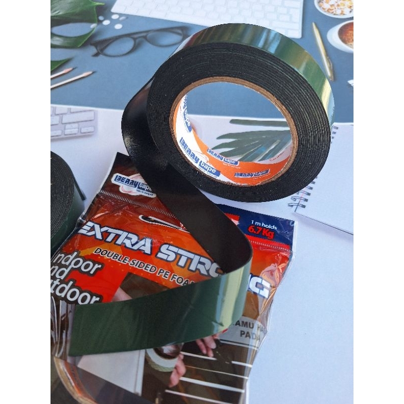 

FOAM TAPE 24mm/Isolasi Bolak Balik/Isolasi/Selotip/Perekat