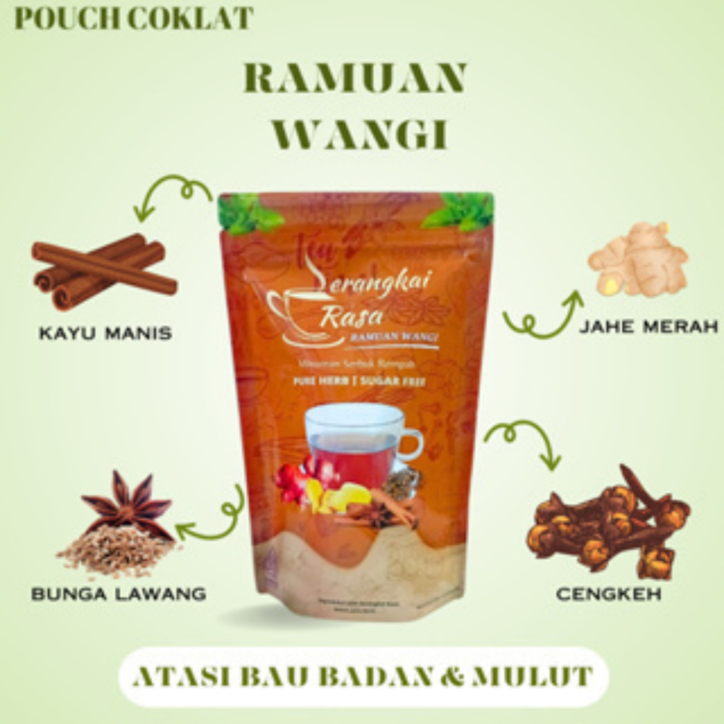 

[Pouch Coklat ] Teh Wangi Atasi Bau Badan dan Bau Mulut