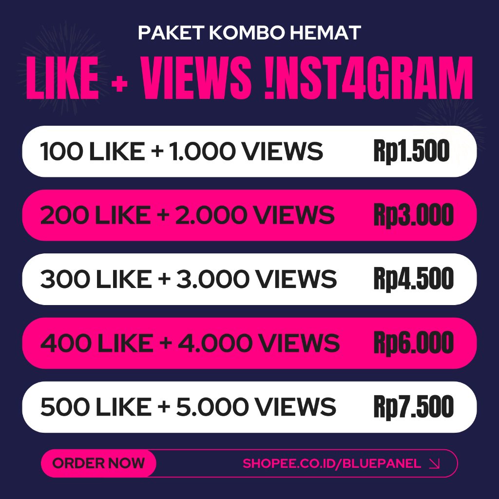 Like Instagram / View Instagram / Instagram Like Permanen / Instagram View Reels Global - Bluepanel