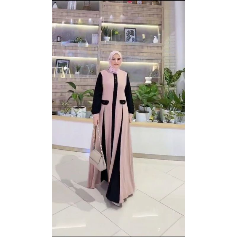 dress elegant//gamis murah//peony dress