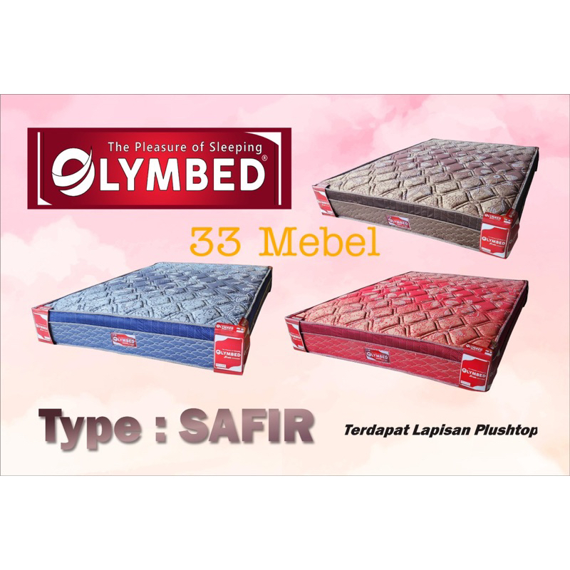 Kasur Springbed Mattrass Bigland Olymbed Safir Pillow Top Lapisan Tebal PROMO