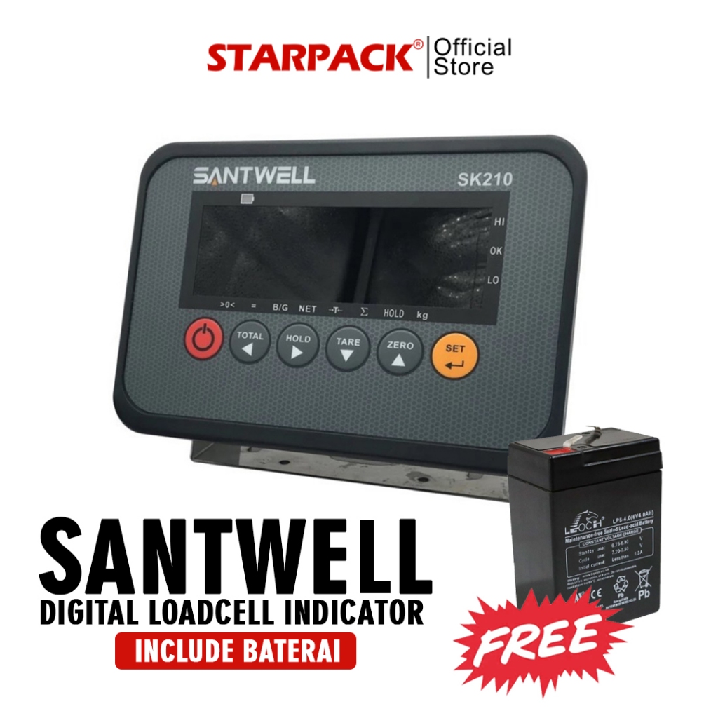 SANTWELL SK210 - Digital Loadcell indicator AC 220V RS232 - INCLUDE BATTERY