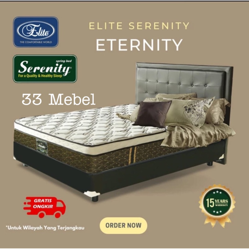 BONUS BANTAL SET Mattrass Kasur Springbed Per Elite Serenity Eternity Pillow Top PROMO