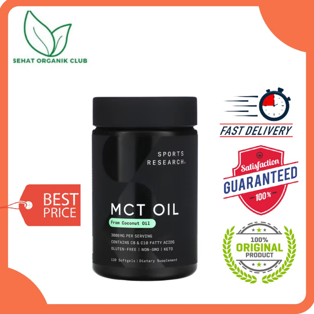 Sports Research MCT Oil Unflavored 59 ml ; Sports Research MCT Oil 1000 mg 120 Softgels / Virgin Coc