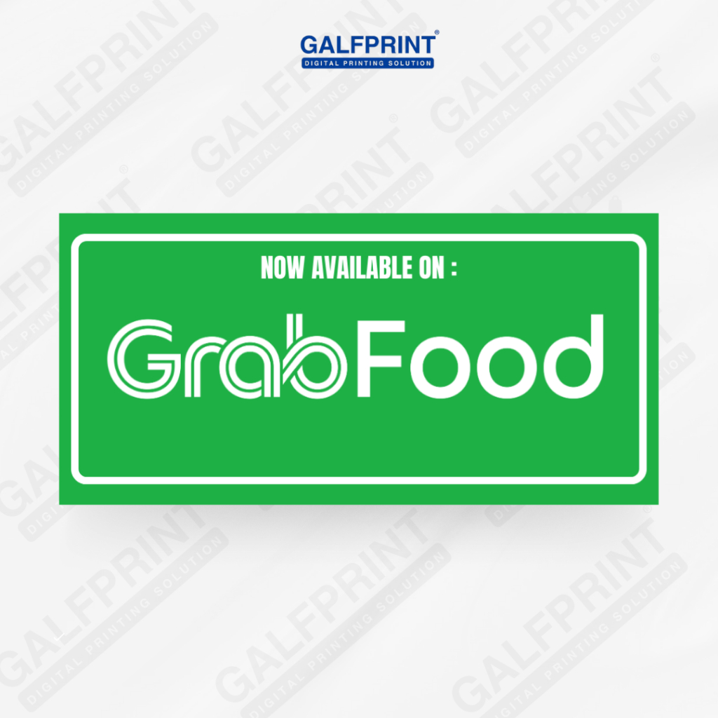 

GALFPRINT STICKER SIGN GRAB FOOD 12X5