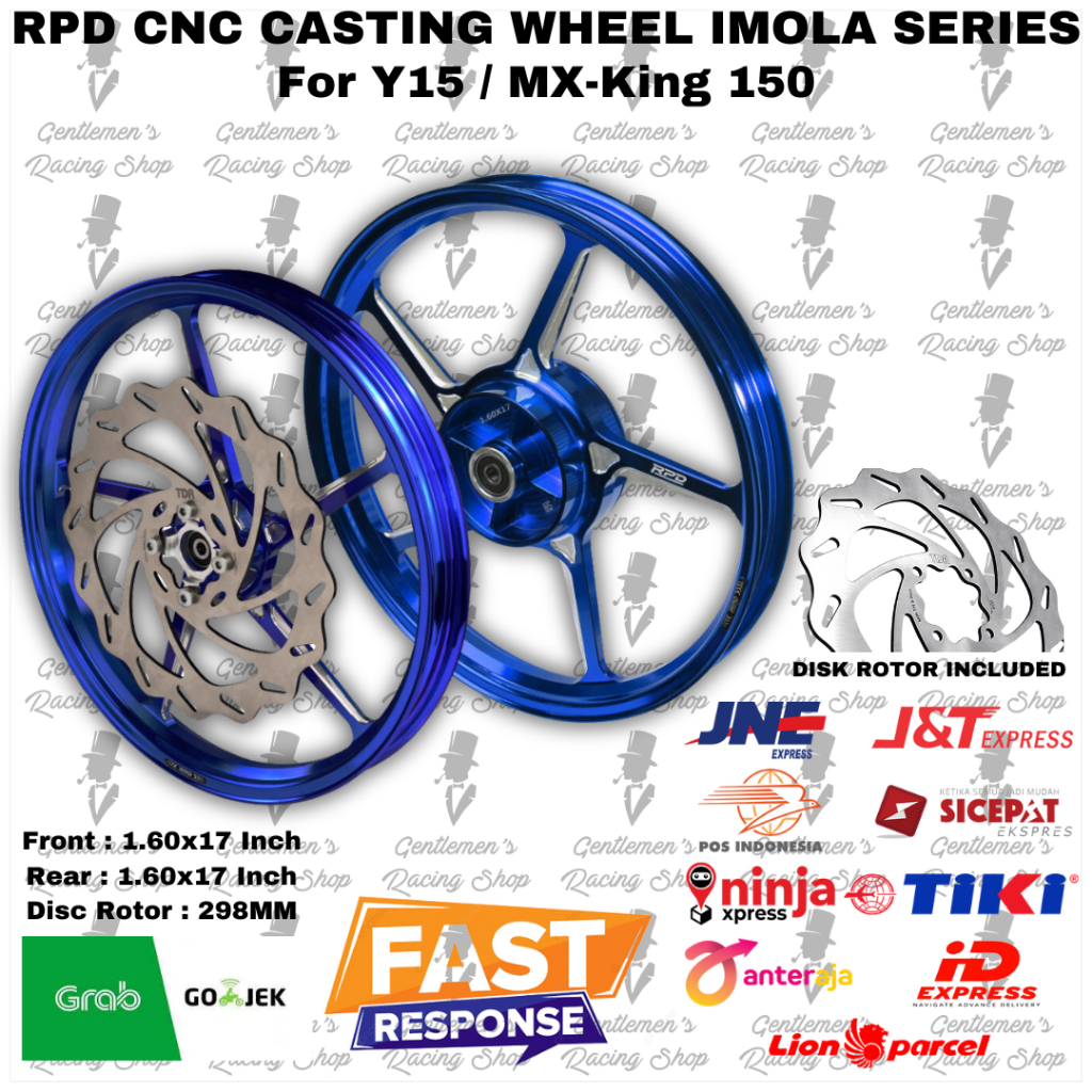 Velg Pelek RPD Racing Wheel Set Imola MX King with TDR Stainless Disc Rotor Yamaha MX King150 150