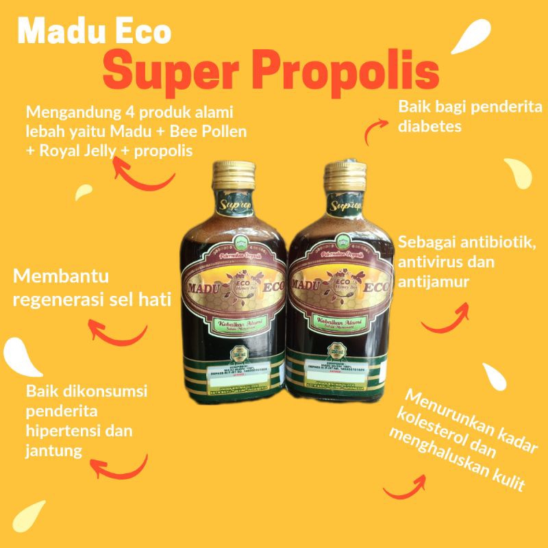 

Madu Eco Super Propolis (Suprop) 250 ml | Madu Asli | Madu Murni