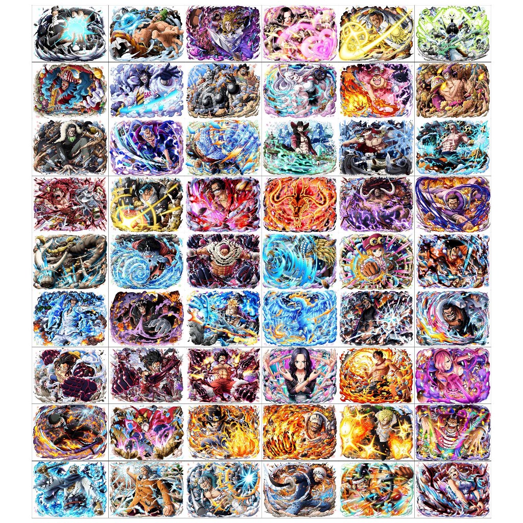 MINI STIKER ONE PIECE BOUNTY CHROMO (ISI : 54 PCS) STICKER IDOL KOREA JPOP ANIME JAPAN JEPANG PREMIU
