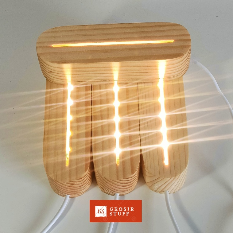 Dudukan Lampu ROUND A6 Acrylic / Stand Led Acrylic / Tatakan Lampu hias Acrylic