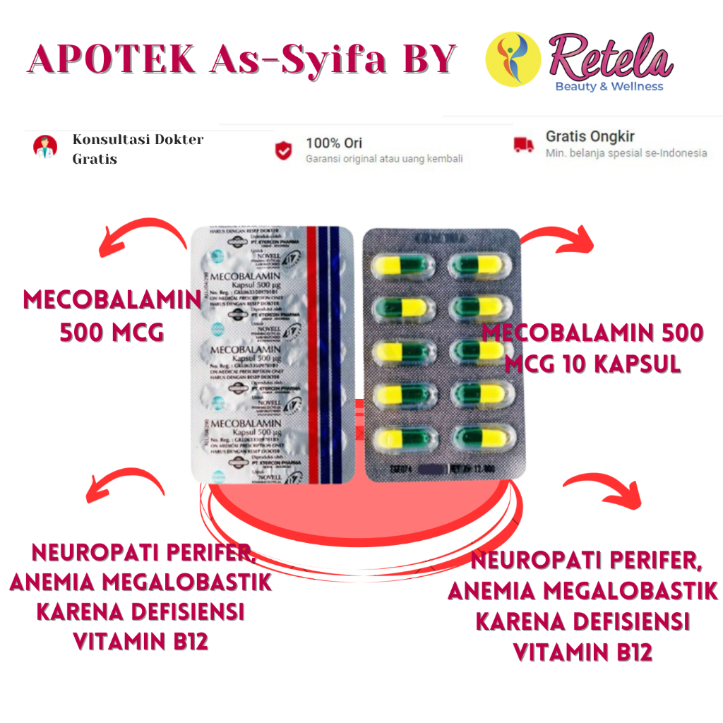 Mecobalamin 500 mcg 10 Kapsul