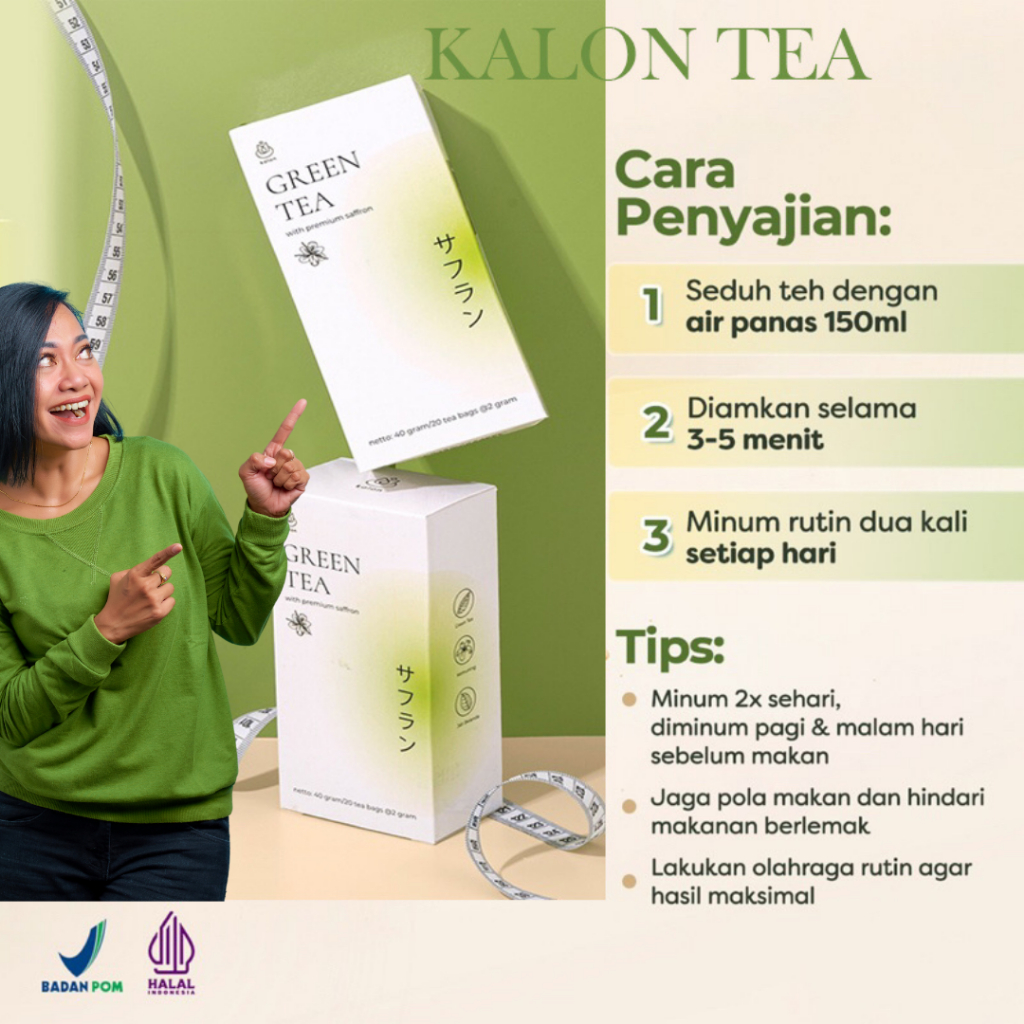 

kalon Teh hijau premium Saffron teh herbal diet alami