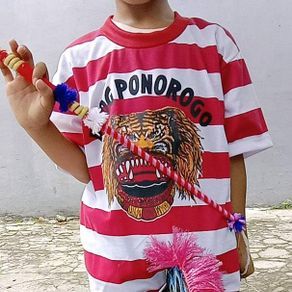 Kaos Reog Ponorogo Anak / Kaos Lurik Merah Putih