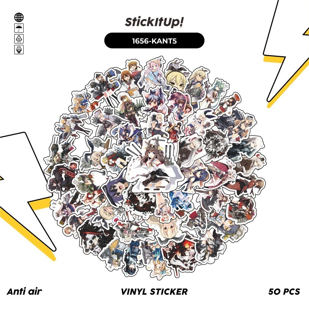 

COD✨ 100 Pcs Stiker Pack KANTAI COLLECTION CHARACTER 05 Lucu Aesthetic Vynil Waterproof untuk Freebies Sticker Buku Journal Casing HP Laptop