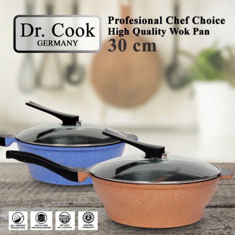 Panci Anti Lengket Dr.Cook Germany Profesional Non Stick Wok Pan - Panci Anti Lengket 30 cm