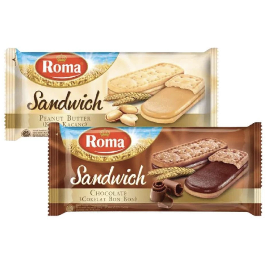 

Roma Sandwich Biskuit Sandwich dengan Krim