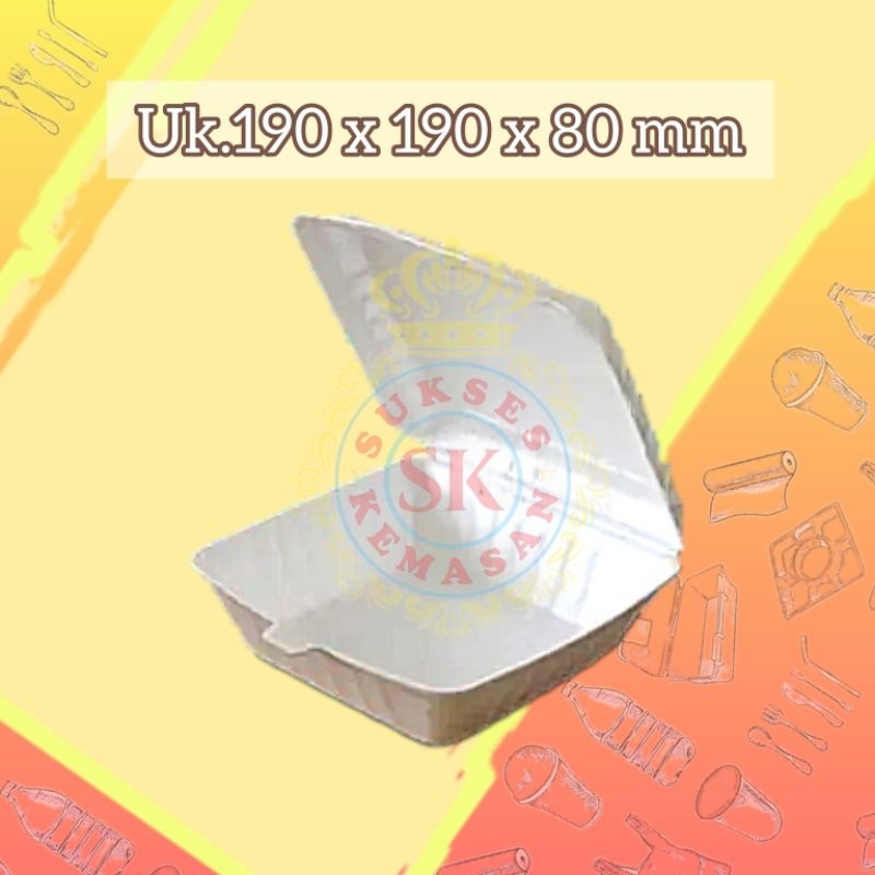 LUNCH BOX FOAM POLOS / FOAM NASI / FOAM BUBUR - TF 3 ( per pack / 1 pack 100 pcs)