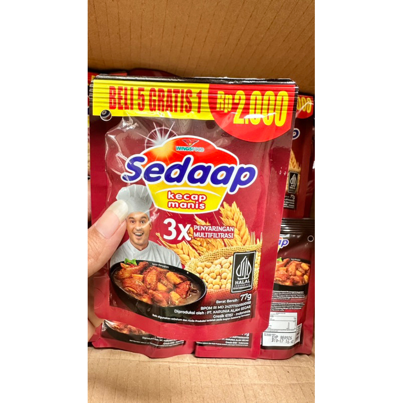 

Kecap Sedaap kemasan 2000,, isi 85gr ( Harga per Pcs )