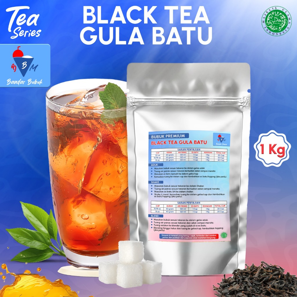 

BLACK TEA 1KG BANDAR BUBUK MINUMAN PREMIUM READY BANYAK VARIAN RASA